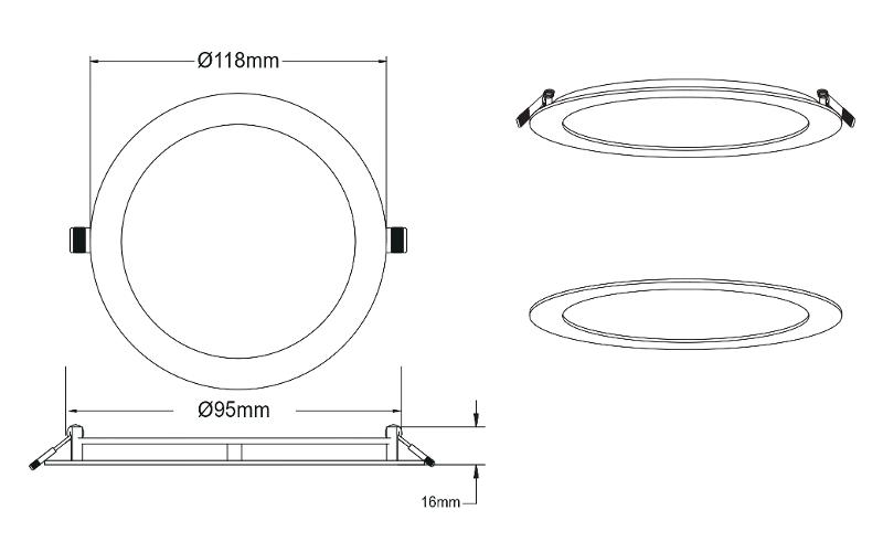Светильник светодиодный встраиваемый downlight LED 1 6Вт 4000К белый круг | Б0017486 | ЭРА — миниатюра 2