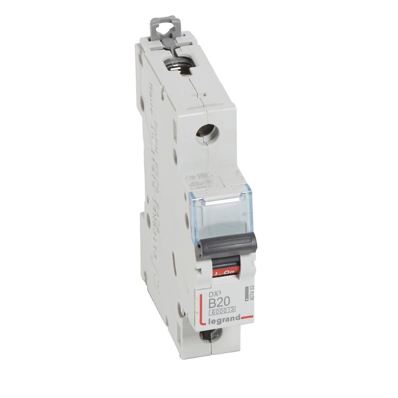 Выключатель автоматический  однополюсный DX3 6000 20А B 10кА | 407433 | Legrand — Legrand
