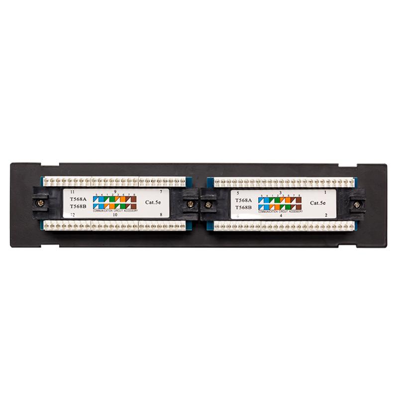 Патч-панель настенная TERACOM PRO Cat.5E неэкранированная UTP 12 портов RJ-45 Dual IDC | TRP-WPP-5EUTP-12 | EKF — миниатюра 5