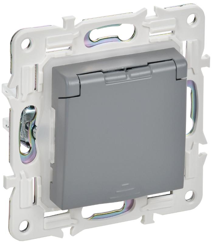 SKANDY Розетка з/к/ш кр. 16А IP44 SK-R11Gr серый | SK-R16-16-44-K03 | IEK — IEK (ИЭК)