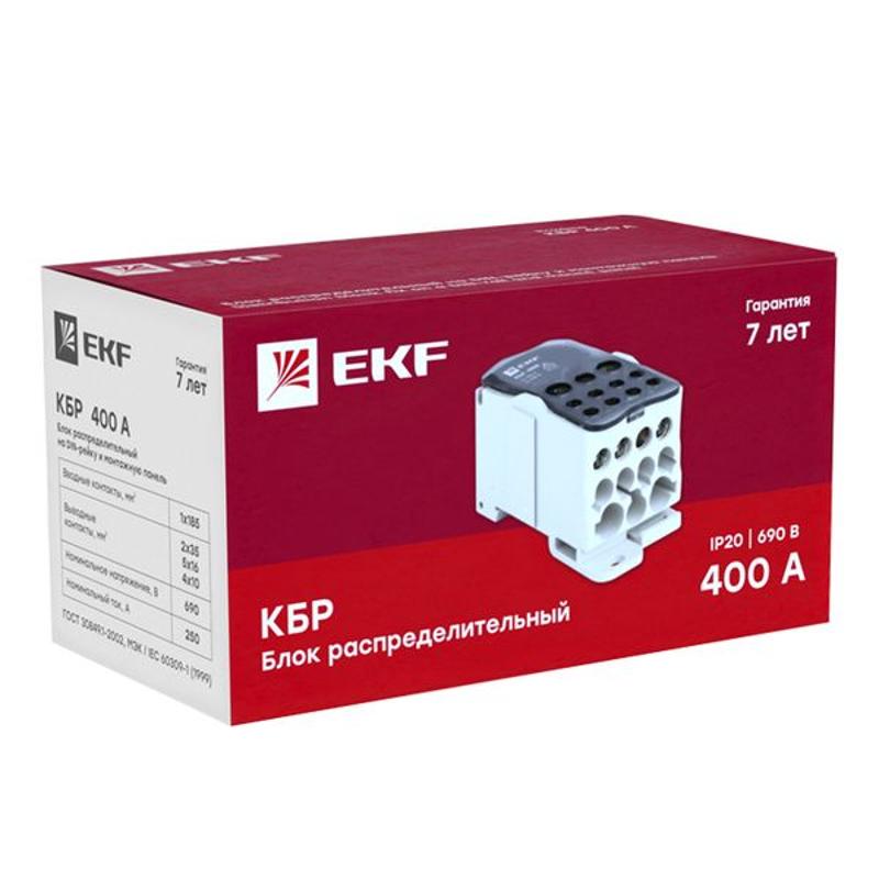 Блок распределительный (КБР) на DIN-рейку и монтажную панель 400A EKF PROxima | plc-kbr400 | EKF — миниатюра 17