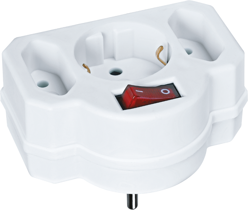 Разветвитель  NAD-3-R2F-WH 3 гн. (в ряд) 1гн с/з 2гн б/з | 94698| Navigator — Navigator