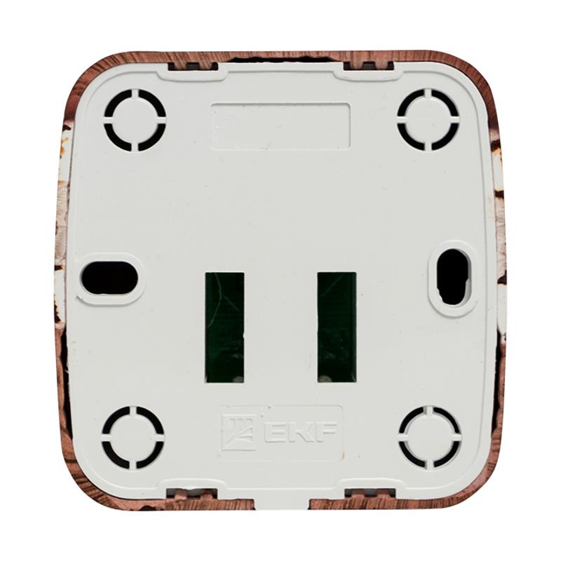 Розетка RJ-45 1-местная ОП Минск, 1А, 120В, тёмное дерево EKF | EGK01-035-40 | EKF — миниатюра 10