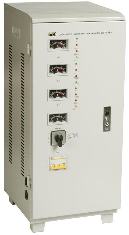 Стабилизатор напряжения СНИ3-7,5 кВА трехфазный  | IVS10-3-07500 | IEK — IEK (ИЭК)