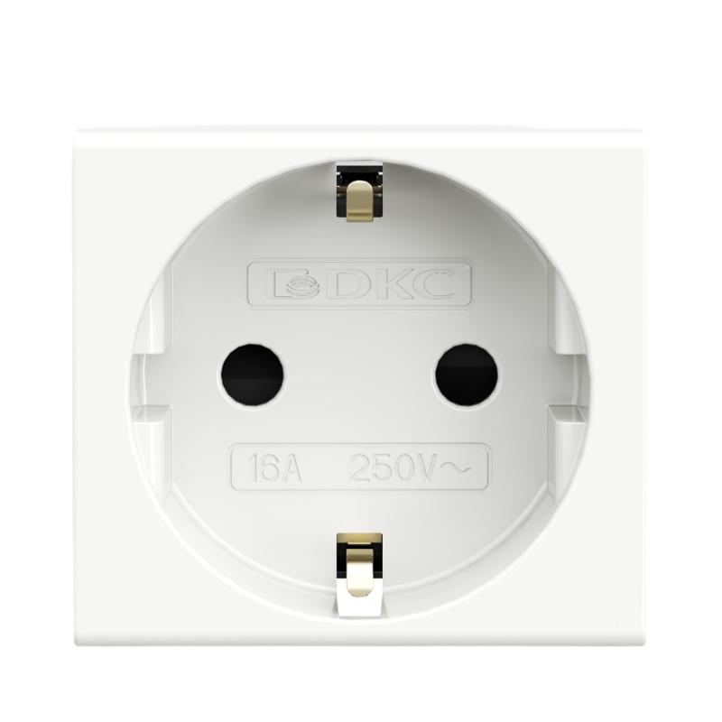 Розетка со шторками з/к 2мод. 16А IP20 белая Viva  | 45005 | DKC — DKC (ДКС)