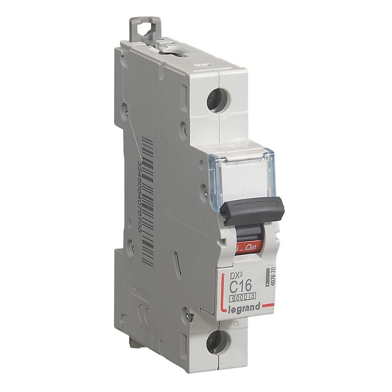 Выключатель автоматический  однополюсный DX3 6000 16А C 10кА | 407670 | Legrand — Legrand