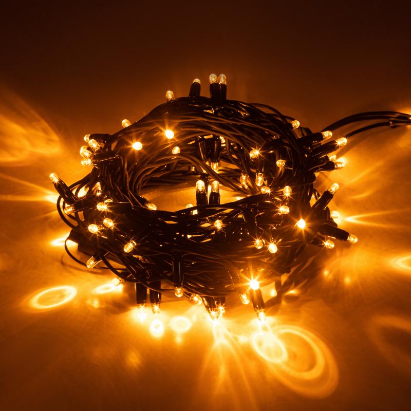 Гирлянда ЭРА ERAPS-NZ2 светодиодная новогодняя нить уличная 10 м желтая 100 LED — миниатюра 2