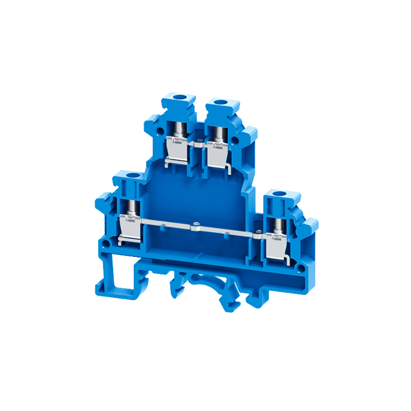Клемма двухярусные винтовая OptiClip CDL-4-2L-I-BU-синий | 289804 | КЭАЗ — КЭАЗ (Курский электроаппаратный завод)