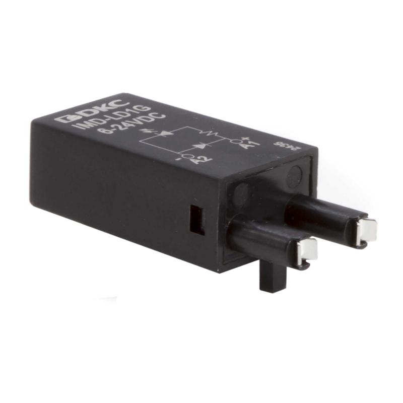Модуль индикации и защиты, LED зеленый+диод (A1+), 6-24V DC | IMD-LD1G | DKC — миниатюра 2