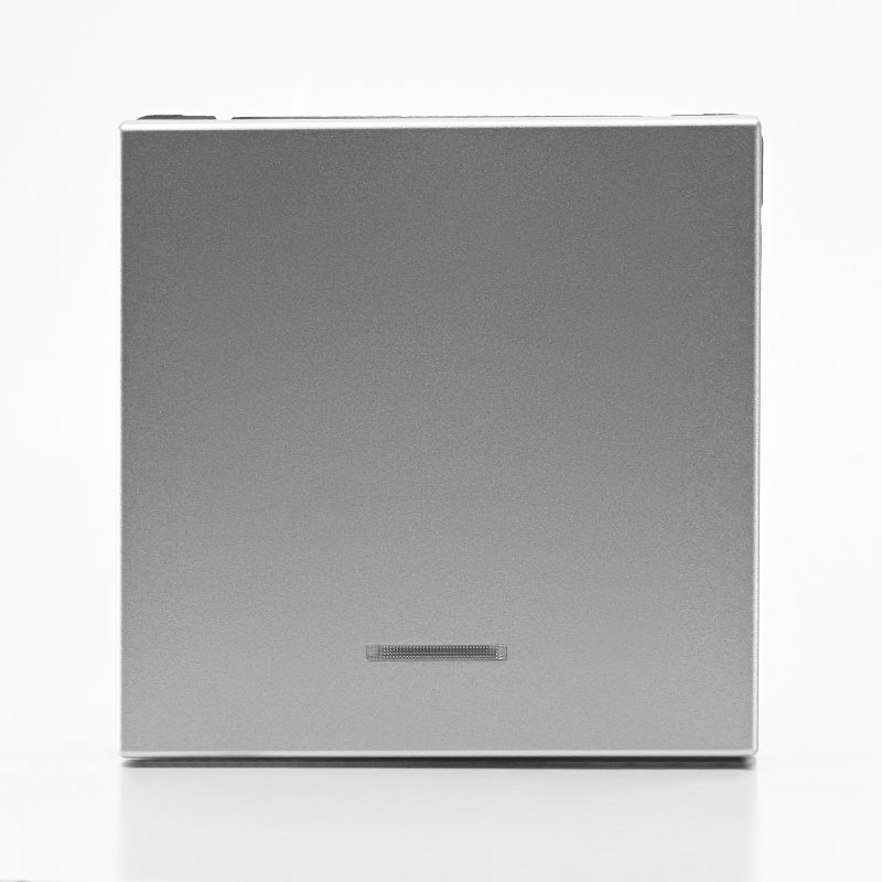 ArtGallery Алюминий Выключатель 1-клавишный с подсветкой, 10АХ, механизм, быстрозажим. клем., | GAL000313S | SE — миниатюра 7