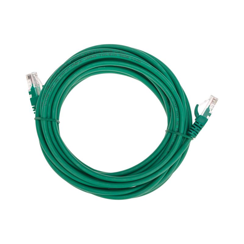 Патч-корд U/UTP, CAT 5e, RJ45-RJ45, 26AWG, LSZH, зеленый, 5м REXANT | 02-0106-5 | REXANT — фото 1 | Sento