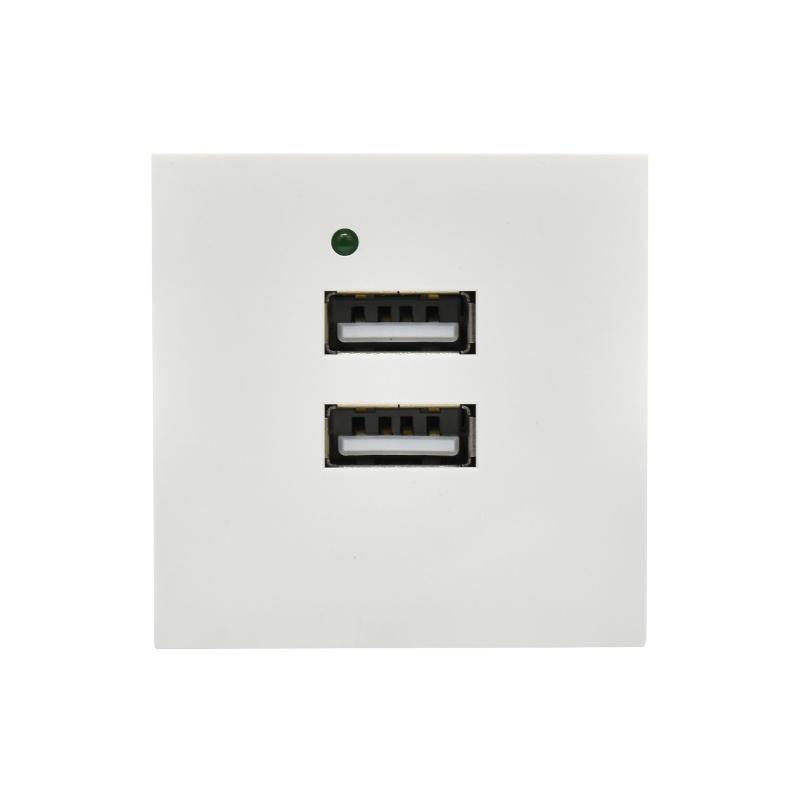 PRIMER РКЮ-23-40-П Розетка USB A+A 4,2А (2 мод.) бел. | PR-KK40D-RU-0-2-AA-K01 | IEK — миниатюра 2