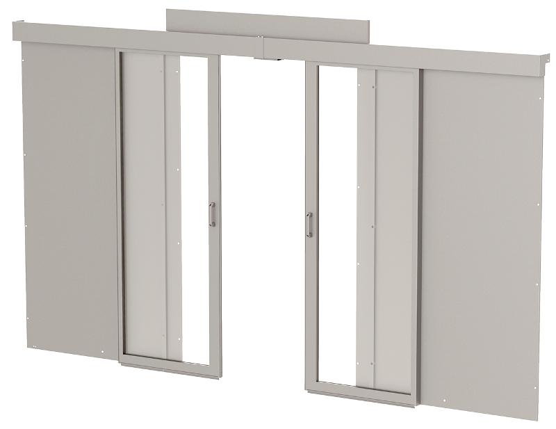 ITK by ZPAS Компл. дв. раздв. 42U 1200 доводчик ножки серый | ZP-FD35-42U-1200-DL | ITK — ITK
