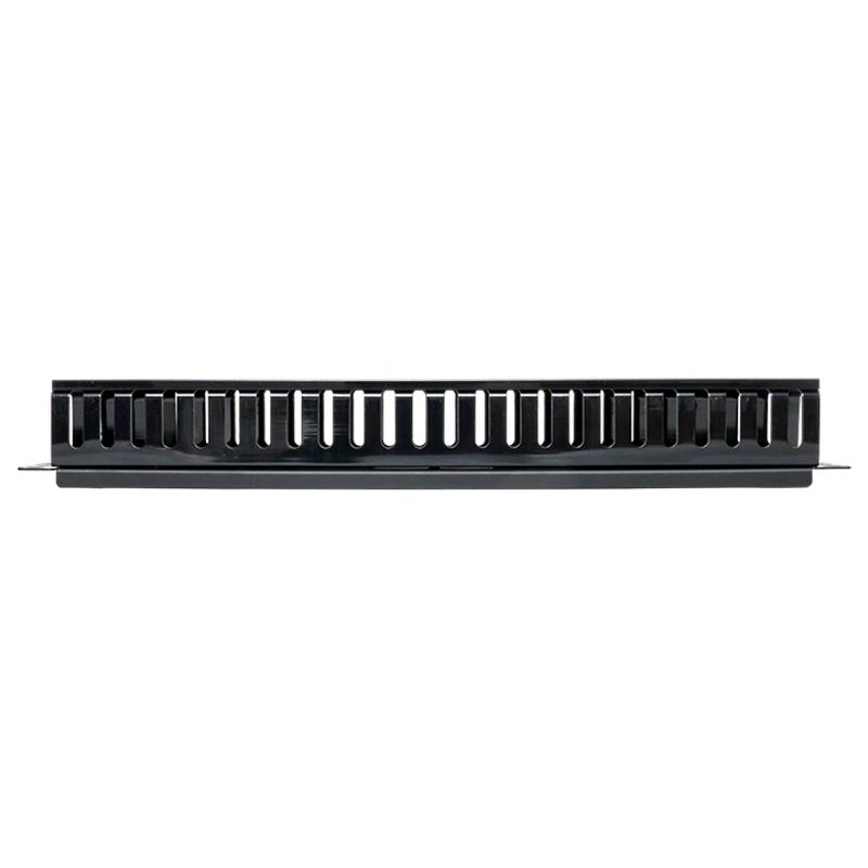 Кабельный органайзер TERACOM PRO с крышкой 19" 1U пластиковый черный | TRP-1CORF-PL-BK | EKF — миниатюра 3
