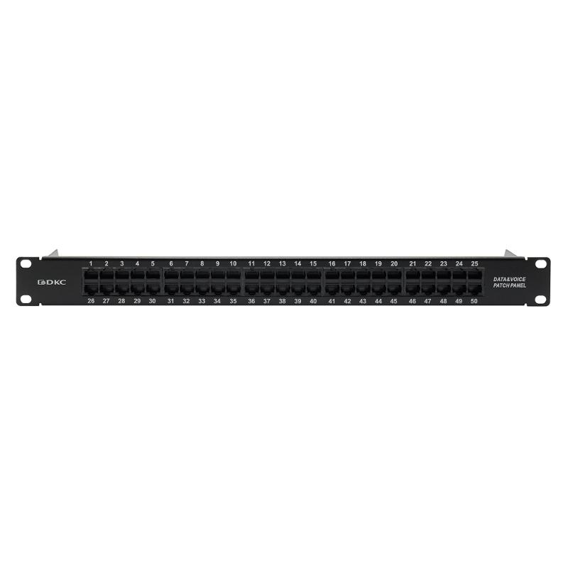 Патч-панель телефонная 19",1U,CAT3, 50 портов RJ45 | RN3PP501 | DKC — миниатюра 2