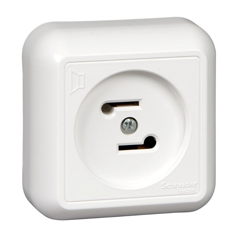 Прима Белый О/У Розетка радио 30В 50-10000Гц (опт.упак.) | RPVA-B | SE — Systeme Electric