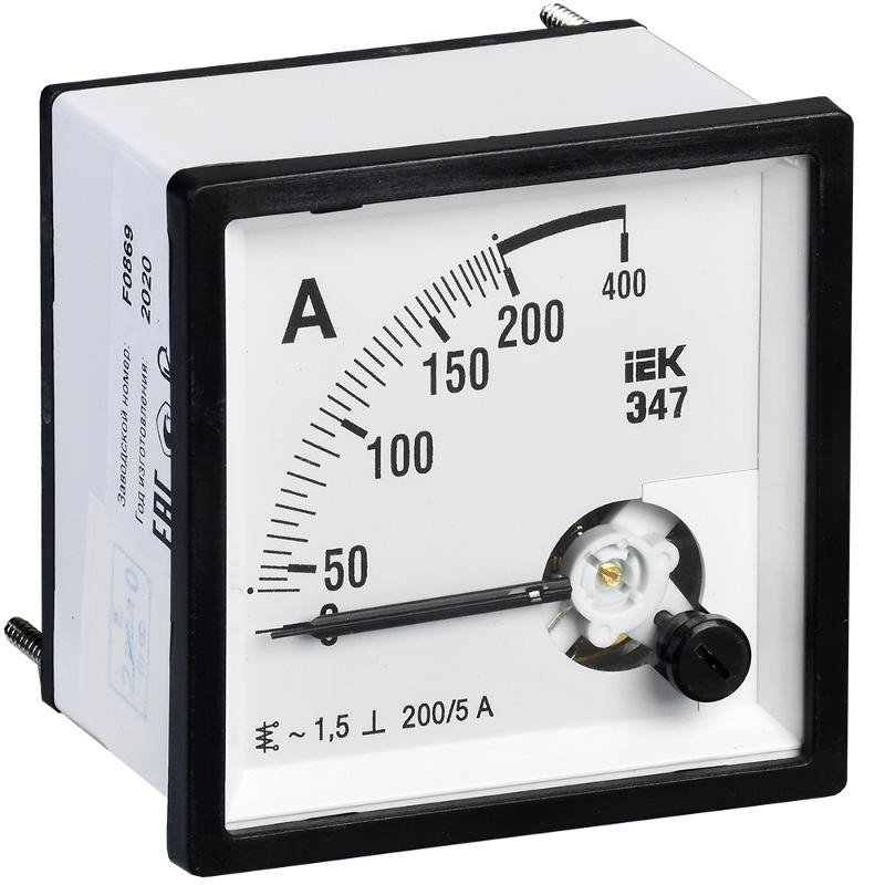Амперметр Э47 200/5А кл. точн. 1,5 72х72мм | IPA10-6-0200-E | IEK — IEK (ИЭК)