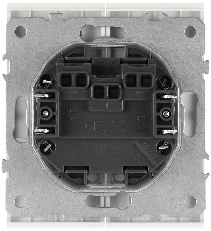 Выключатель Arktik 16-1104-01 двойной 10АХ-250В белый | Б0070344 | ЭРА — миниатюра 2