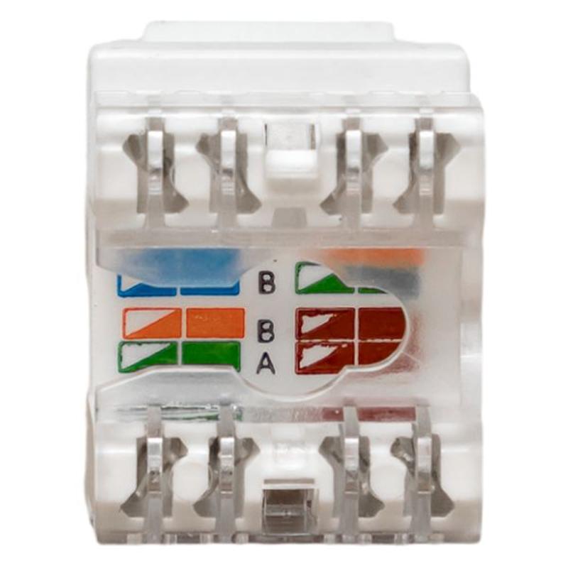 Модуль Keystone TERACOM PRO Cat.5E RJ-45 неэкранированный 110 IDC 180 градусов белый | TRP-KSTN-180D-5EUTP-WH | EKF — миниатюра 9