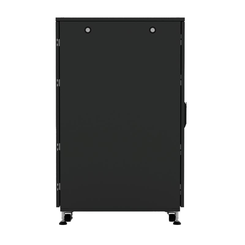Шкаф напольный разобранный 19'' IT-CQE-N 24U 600x1000мм, крыша с вырубкой, дверь перф. и перф., один. бок. панели, RAL9005 — миниатюра 3