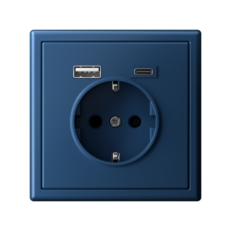 ArtGallery Аквамарин Розетка 16А с 2 USB A+C, 5В/2,4А/3,0А, 2х5В/1,5А, механизм | GAL001132 | SE — миниатюра 5