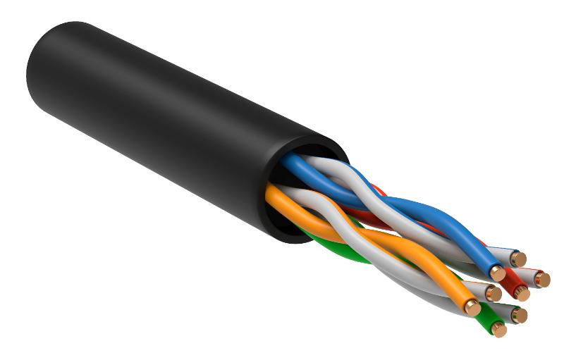 Каб. в. п. U/UTP кат. 5E 4х2х24AWG solid LDPE черный | LC3-C5E04-139-100 | ITK — ITK