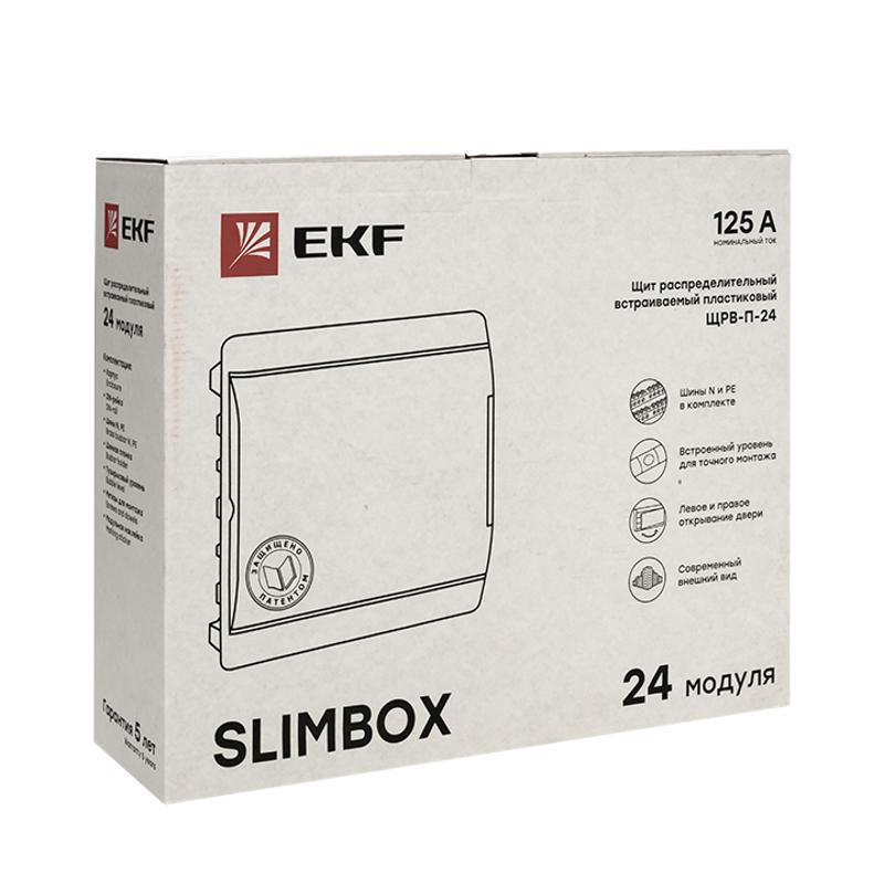 Щит распределительный встраиваемый ЩРВ-П-24 "SlimBox" IP41 PROxima | sb-v-24 | EKF — миниатюра 3