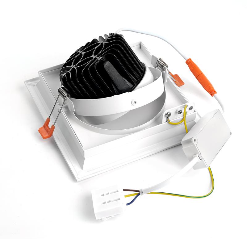 Светильник светодиодный встраиваемый карданный AL201, 1x20W, 1800 Lm, 4000К, 35 градусов, белый | 29776 | FERON — миниатюра 3