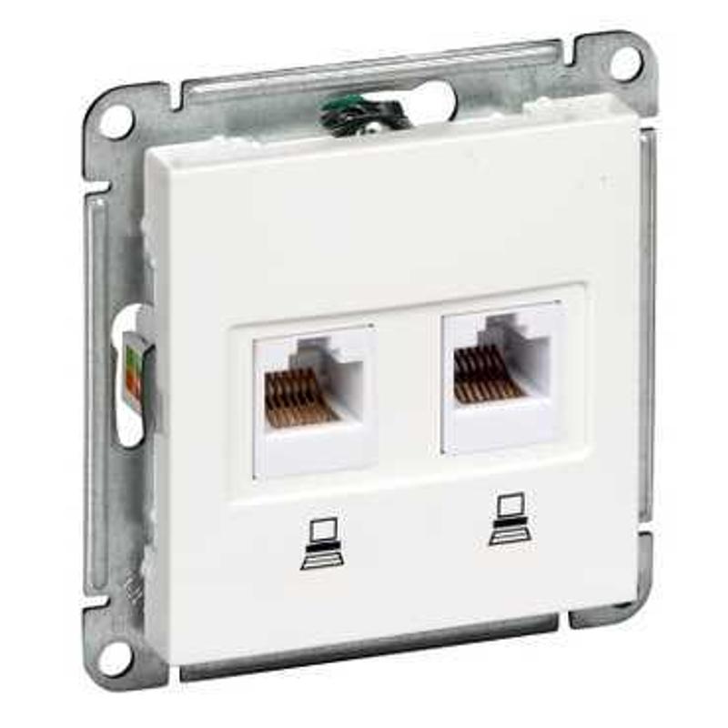 W59 Сосна Розетка компьютерная 2-ая RJ45 кат.5e | RSI-251KK5E-7-86 | SE — миниатюра 3