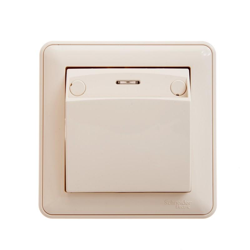 W59 Слоновая кость Выключатель карточный 16А (в сборе) | VS616-051-28 | SE — Systeme Electric