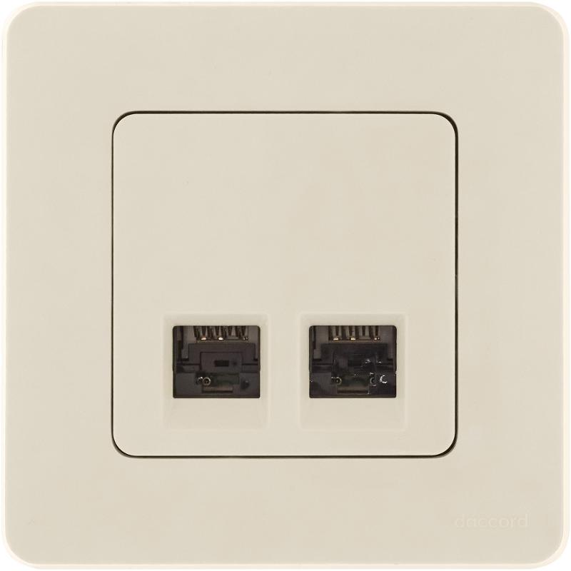 Inspiria Слоновая кость Розетка 2-ая компьютерная RJ45 С/У категория 5e UTP | 673836 | Legrand; замена на арт. ИЭК 6738361 — Legrand