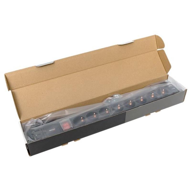Блок розеток PDU TERACOM PRO 19" 1U 16А/250В 8 розеток Schuko 2 метра сечение 3x1,5 мм2 | TRP-HPD-LSP-16A-8SH-2MSH | EKF — миниатюра 20