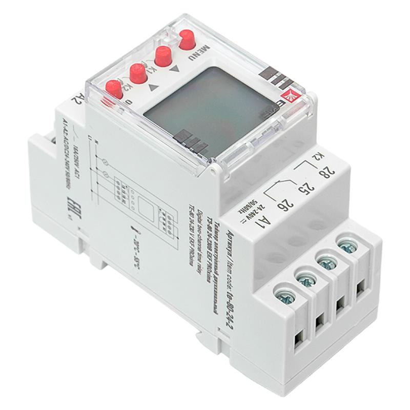Таймер электронный двухканальный ТЭ-80 24-230В | te-80-24-2 | EKF — миниатюра 9