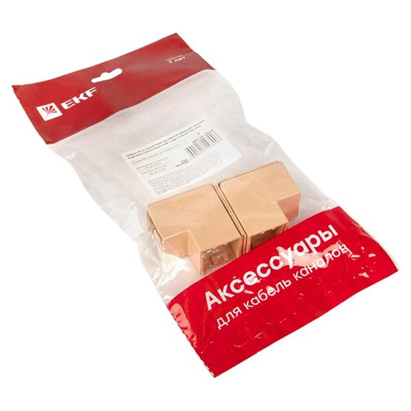 Поворот 90 гр. (25х25) (4 шт) Plast EKF PROxima   под светлое дерево|abl-25-25x4|EKF — миниатюра 7