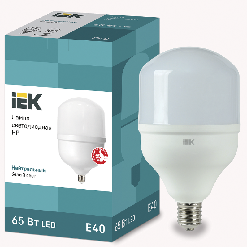 Лампа светодиодная промышленная HP 65Вт 230В 4000К E40 | LLE-HP-65-230-40-E40 | IEK — IEK (ИЭК)