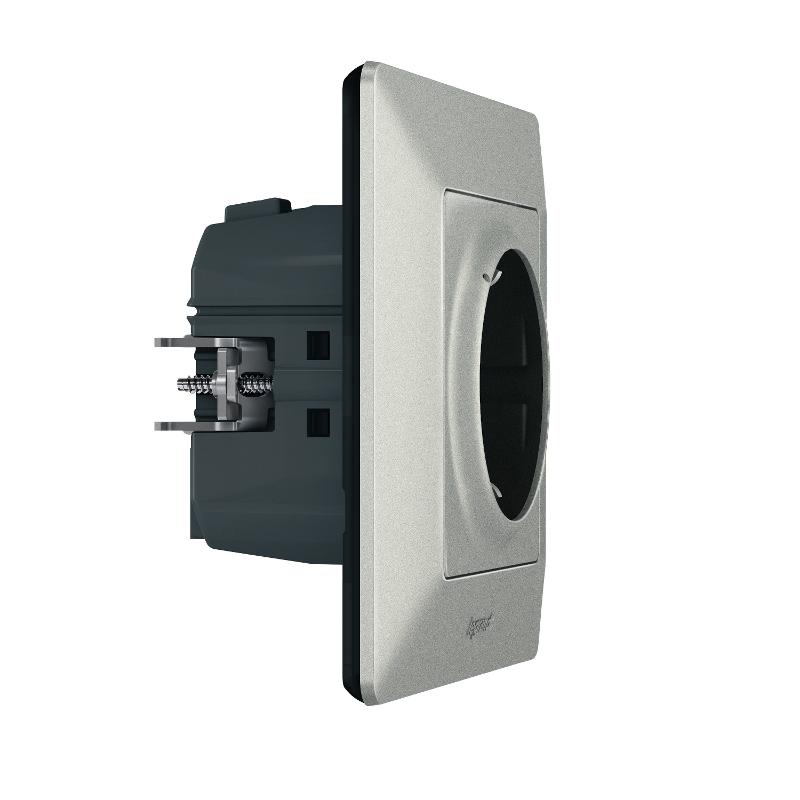 Розетка умная с/з Valena Life 16А 230В алюм. Netatmo — миниатюра 3