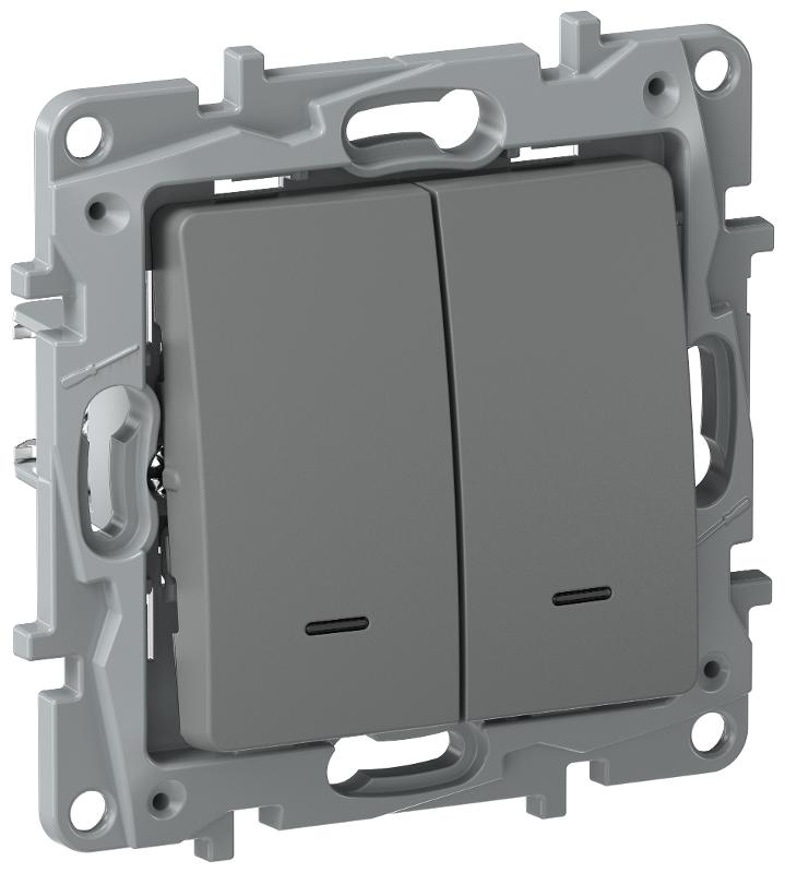 IEKETIKA Перекл. 2кл подсв 6/2L 10АХ б/к 6715161 м. асф. | 6715161 | IEK — IEK (ИЭК)