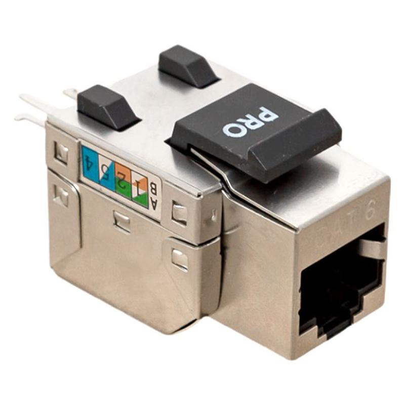 Модуль Keystone розеточный TERACOM PRO Cat.6 RJ-45 экранированный FTP 110 IDC 90 градусов | TRP-KSTN-SOCK-90D-6FTP | EKF — EKF