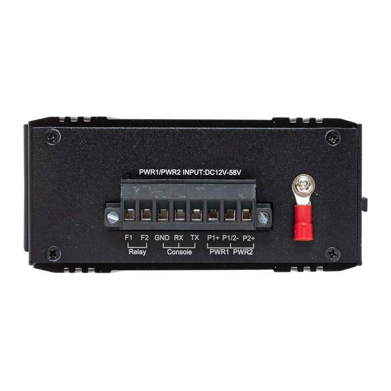 Промышленный управляемый коммутатор уровня L2 ML2-1GX/SFP-4GTP, 1 порт 1000Base-X SFP, 4 порта 10/100/1000Base-T(X) RJ45 c PoE, монтаж на динрейку TSX — миниатюра 3