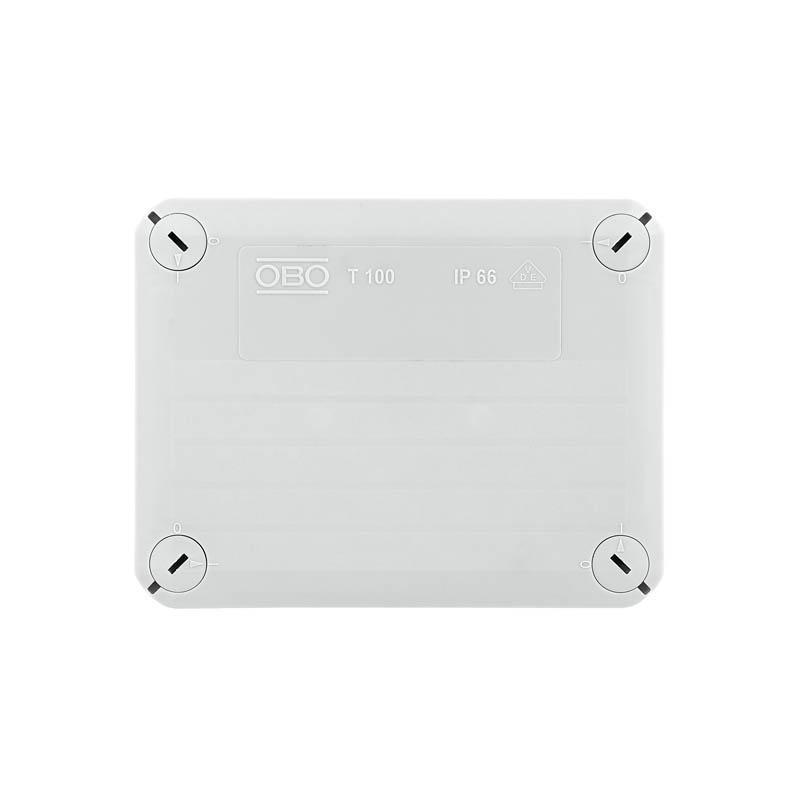 Коробка распределительная T100, 136х102х57 мм, IP66, вводы d25х10, серая ( T 100 )  | 2007077 | OBO Bettermann — миниатюра 3