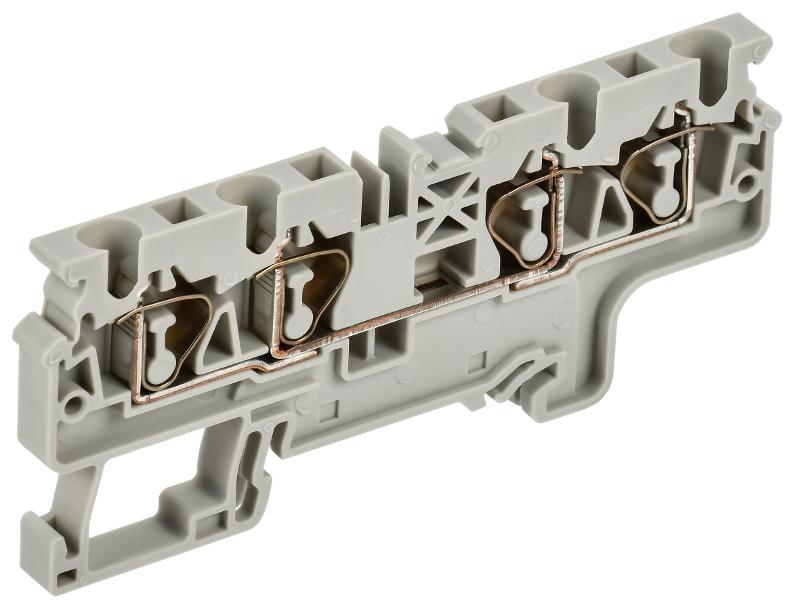 ARMAFIX Клемма пруж. CX4-4 4мм2 4-конт. серая | AF-CT40-00-4-K03-004 | IEK — миниатюра 1