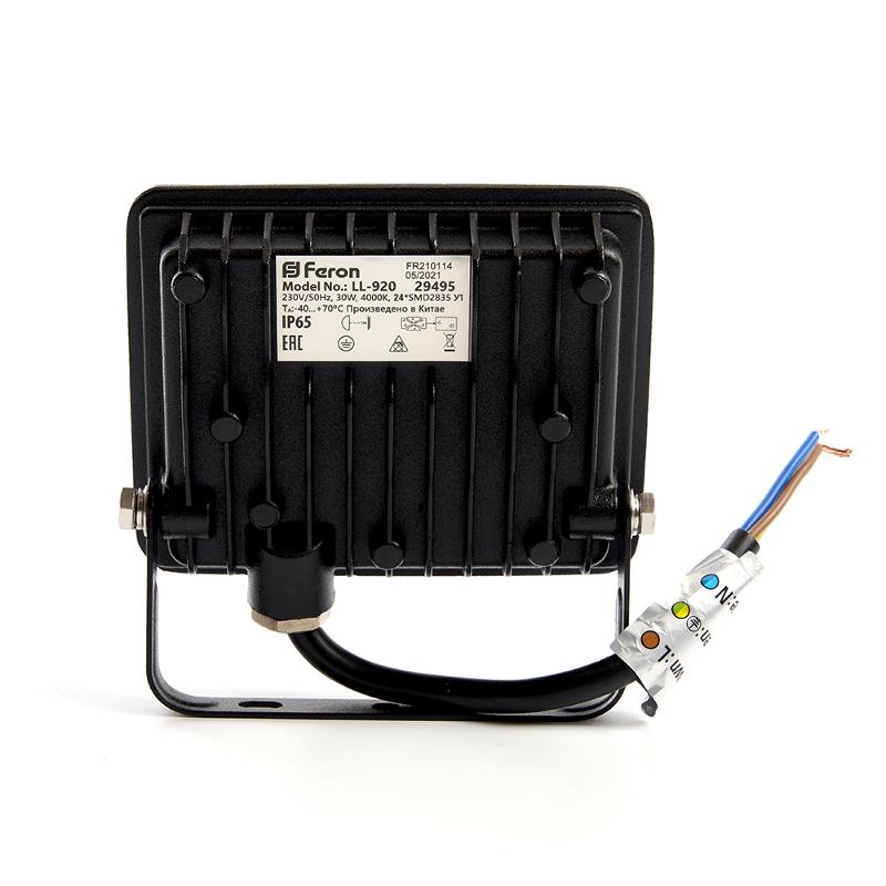 Прожектор светодиодный LL-920 IP65 30W 4000K | 29495 | Feron — миниатюра 3