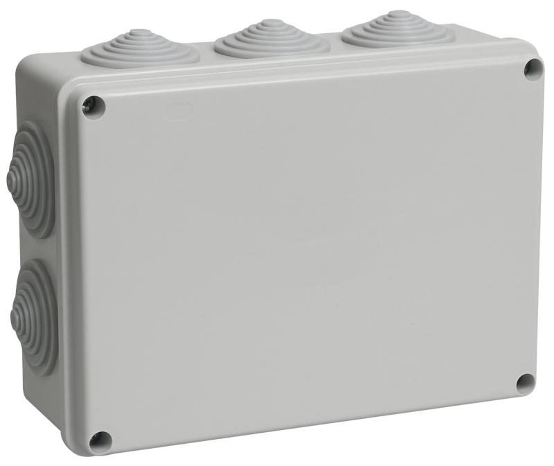 Коробка распределительная КМ41244 для о/п 190х140х70мм IP55 (RAL7035, 10 гермовводов) | UKO11-190-140-070-K41-55 | IEK — IEK (ИЭК)