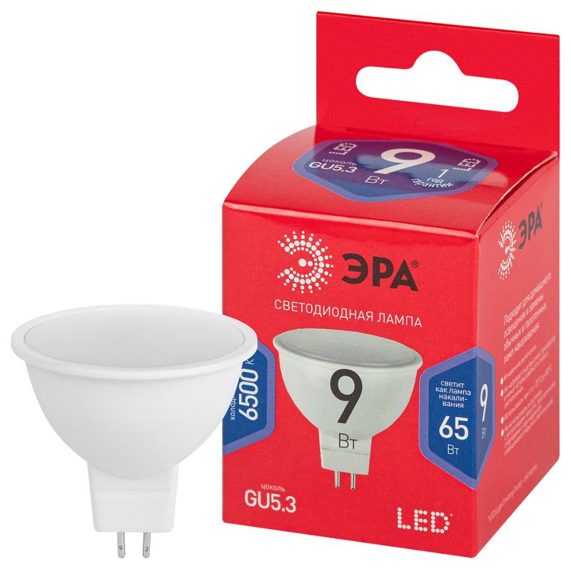 Лампа светодиодная ЭКО LED MR16-9W-865-GU5.3 R (диод, софит, 9Вт, хол, GU5.3) | Б0045353 | ЭРА — миниатюра 4