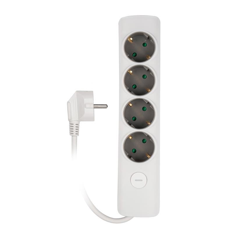 Удлинитель ET-04-300W (4 x 3,0) заземл., выкл. | .5051812 | Jazzway — Jazzway