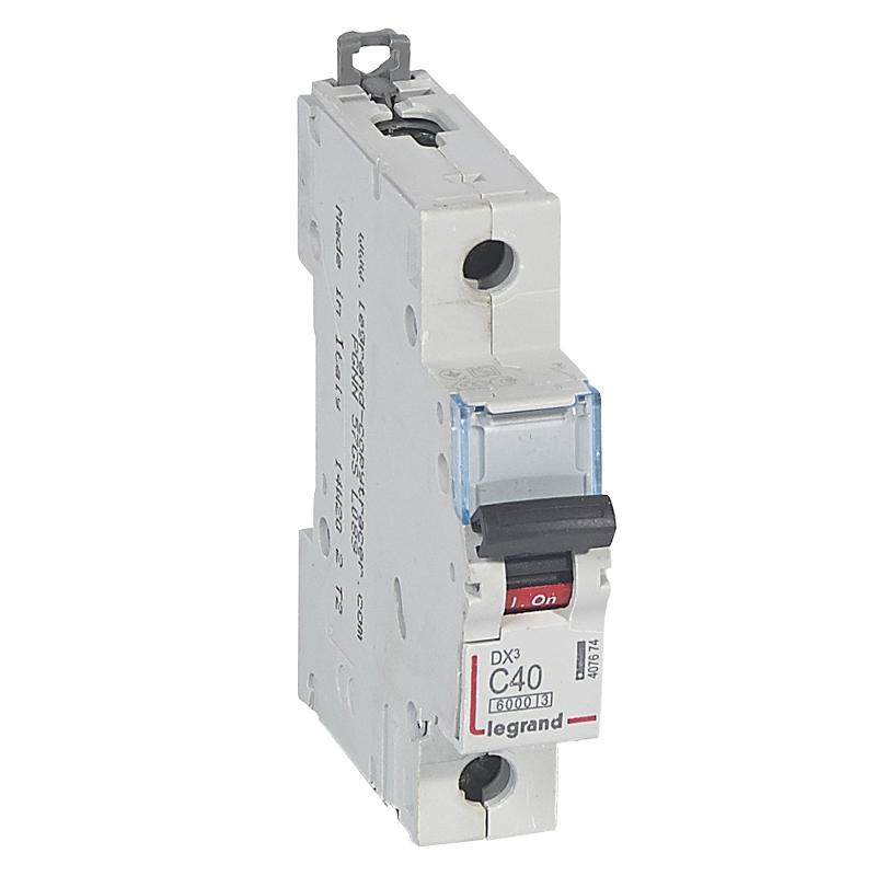 Выключатель автоматический  однополюсный DX3 6000 40А C 10кА | 407674 | Legrand — Legrand
