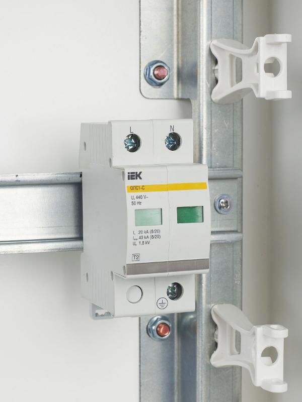 Ограничитель импульсного перенапряжения ОПС1-C 2Р In=20kA Un=400B Im=40kA | MOP20-2-C | IEK — миниатюра 11