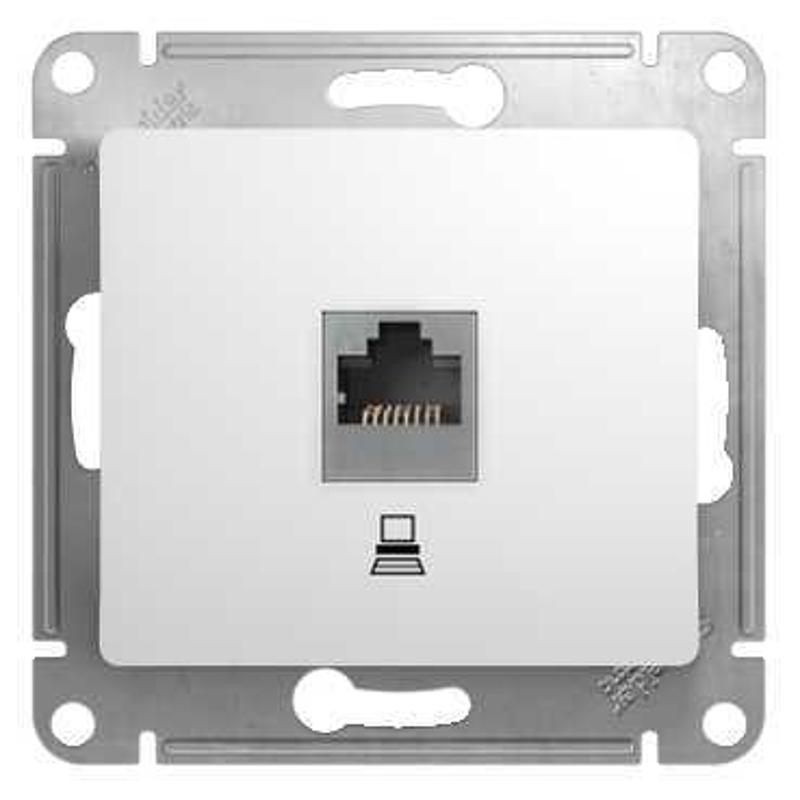 Glossa Белый Розетка компьютерная RJ45 кат.5E | GSL000181K | SE — Systeme Electric