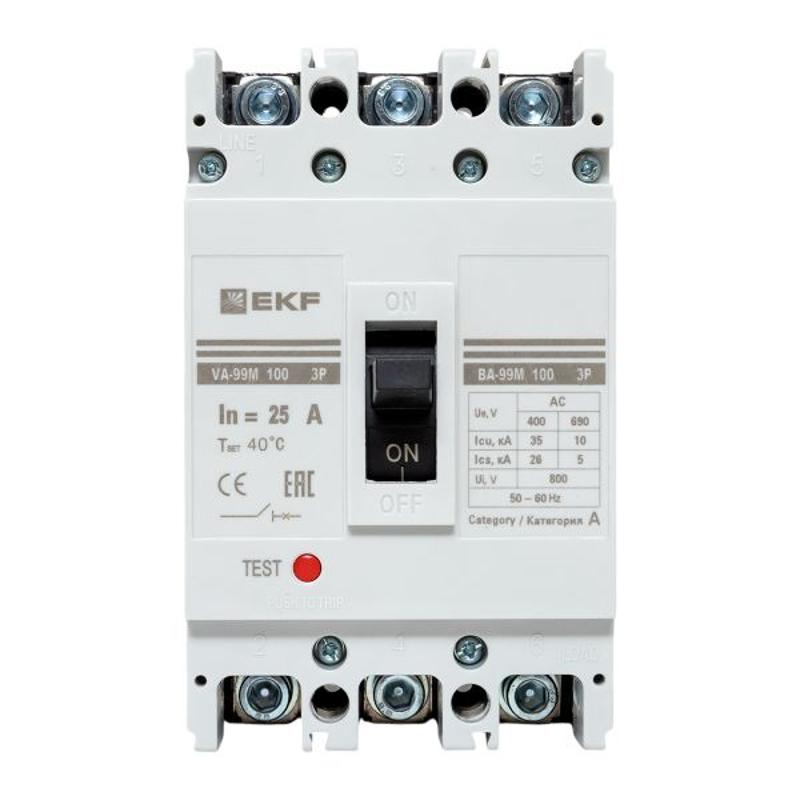 Выключатель автоматический ВА-99М 100/25А 3P 35кА EKF PROxima|mccb99-100-25m|EKF — миниатюра 12