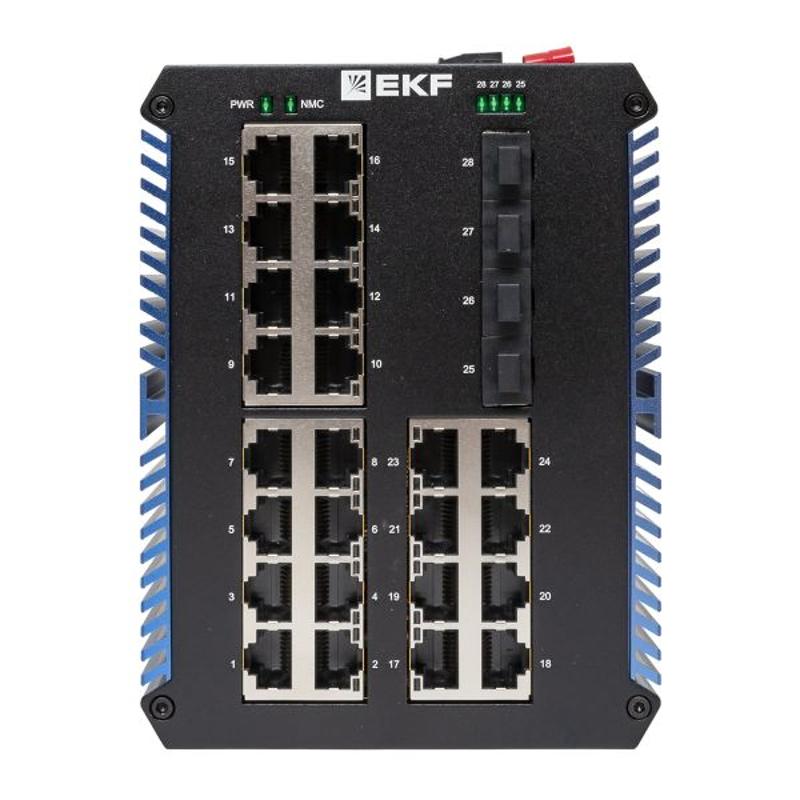 Промышленный неуправляемый коммутатор U-4GX/SFP-24GTP, 4 порта 1000Base-X SFP, 24 порта 10/100/1000Base-T(X) RJ45 c PoE, монтаж на динрейку TSX |TSX-U — миниатюра 18